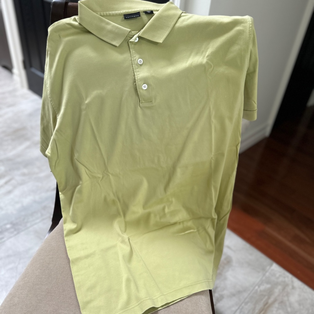 Mens XLT Big & Tall LUXURY Designer Castagne Polo Golf Shirt Apple Green SUPIMA